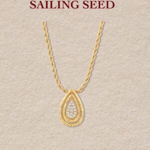Tidal Trace Gold Teardrop Twist Chain Necklace