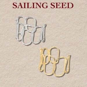 Sailing Seed OriginalSpreading Light Trace Irregular Geometric Two-tone Hollow Open Bangle